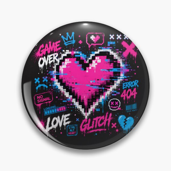 Item preview, Pixel Heart Glitch Graffiti Shirt | Cyber Streetwear designed and sold by JustResultsCo.