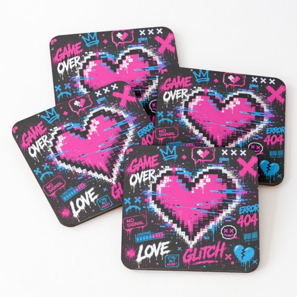 Item preview, Pixel Heart Glitch Graffiti Shirt | Cyber Streetwear designed and sold by Golden Era Studio.