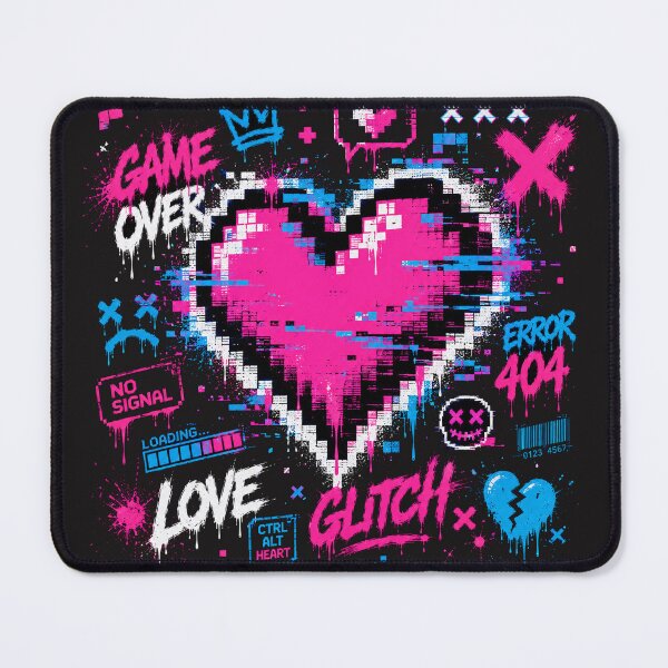 Item preview, Pixel Heart Glitch Graffiti Shirt | Cyber Streetwear designed and sold by JustResultsCo.
