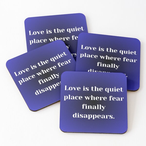 Item preview, Love Is the Quiet Place Where Fear Finally Disappears Typography Quote designed and sold by VariusDesigns.