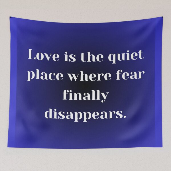 Item preview, Love Is the Quiet Place Where Fear Finally Disappears Typography Quote designed and sold by VariusDesigns.