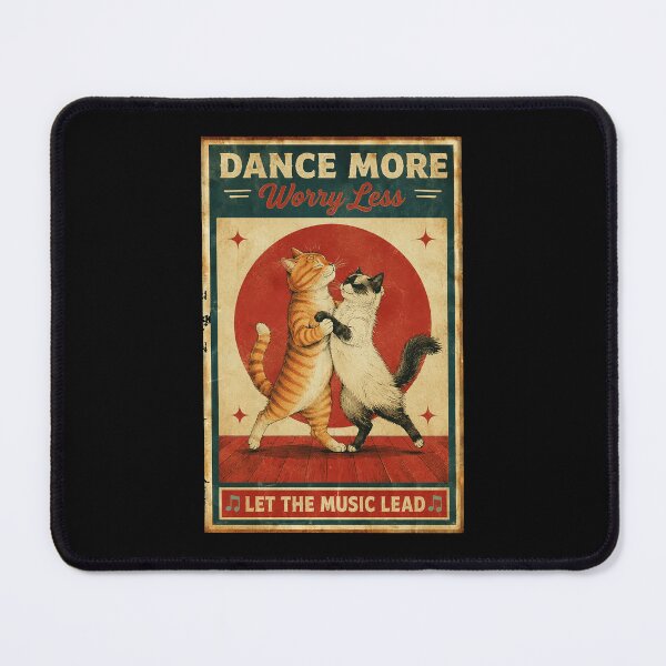 Item preview, Retro Dancing Cats Music Poster Whimsical Vintage Pet designed and sold by ferminhays.