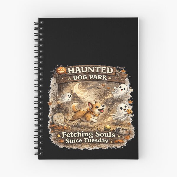 Item preview, Fetching Souls Since Tues day Funny Haunted Dog P arK Design designed and sold by MotylekAnia.