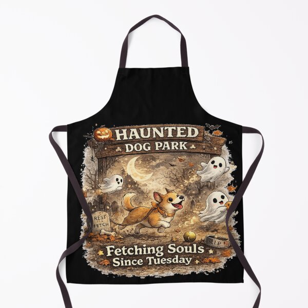 Item preview, Fetching Souls Since Tues day Funny Haunted Dog P arK Design designed and sold by MotylekAnia.