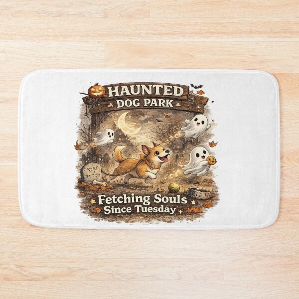 Item preview, Fetching Souls Since Tues day Funny Haunted Dog P arK Design designed and sold by MotylekAnia.