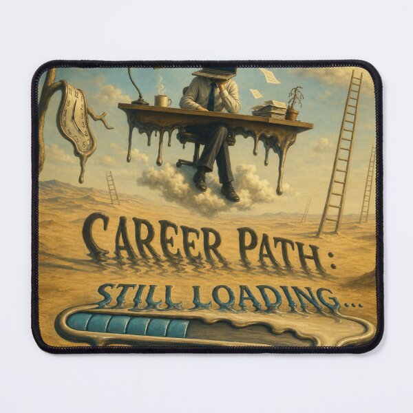 Item preview, Still Loading (Surreal Dalí‑Style Corporate Dream)   designed and sold by Peace Frog SEA.