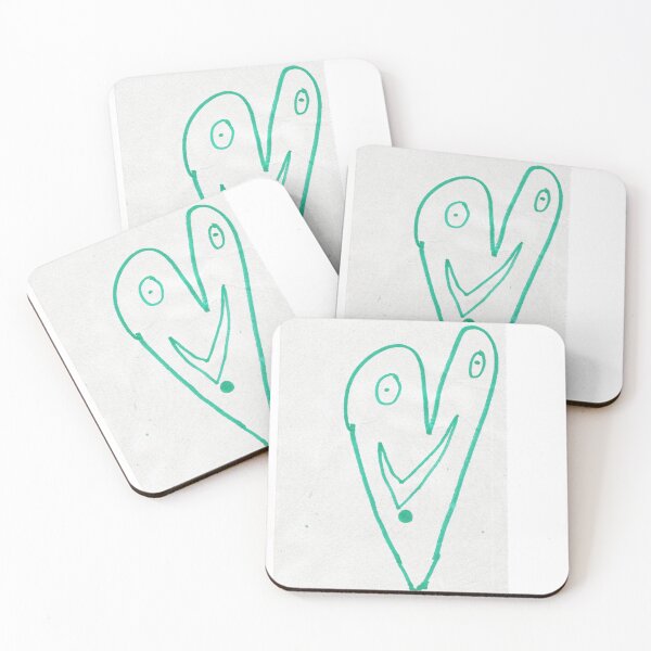 Item preview, Smiling Green Heart - happy face art designed and sold by CreativeMiche.