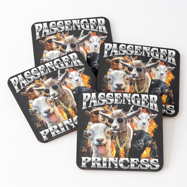 Item preview, Passenger Princess Funny Goat Meme Chaotic Farm Animal Humor designed and sold by Masonixem.