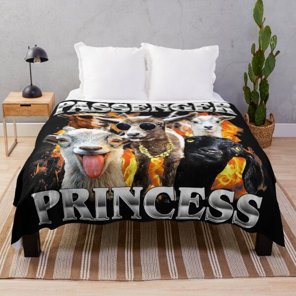 Item preview, Passenger Princess Funny Goat Meme Chaotic Farm Animal Humor designed and sold by Masonixem.