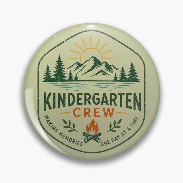 Item preview, Kindergarten Crew Camp Badge Teacher Appreciation Nature designed and sold by bosamji.