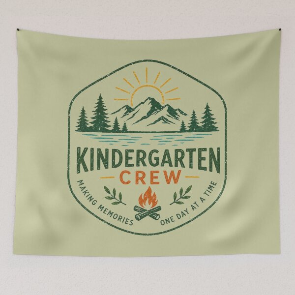 Item preview, Kindergarten Crew Camp Badge Teacher Appreciation Nature designed and sold by bosamji.