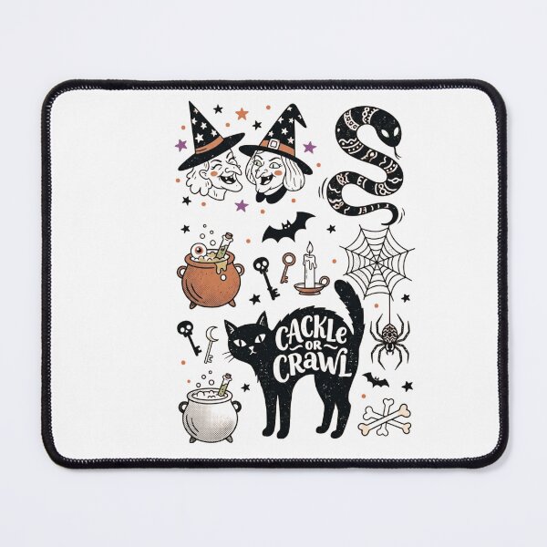 Item preview, Cackle or Crawl Spooky Witch and Black Cat Design designed and sold by PeplumiArt.