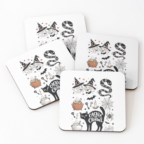 Item preview, Cackle or Crawl Spooky Witch and Black Cat Design designed and sold by PeplumiArt.