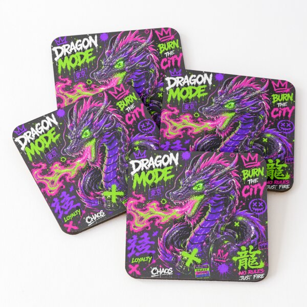 Item preview, Urban Dragon Graffiti Tee | Neon Fantasy Streetwear designed and sold by JustResultsCo.