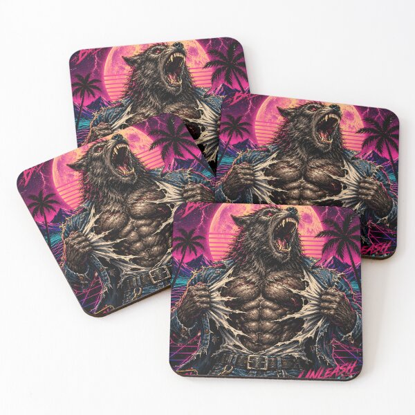 Item preview, Werewolf Ripping Shirt Retro Horror Art | Night Beast Vaporwave Wolf Transformation Design designed and sold by The Confluence.