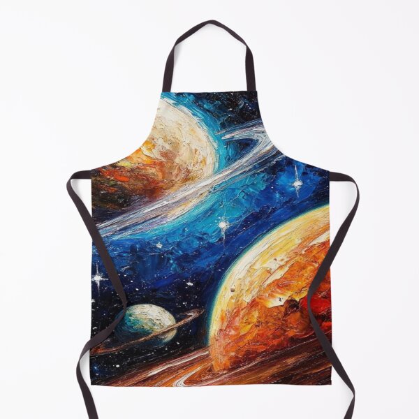 Item preview, Textured Galaxy Planets Painting Artwork designed and sold by NivyasArtistry.