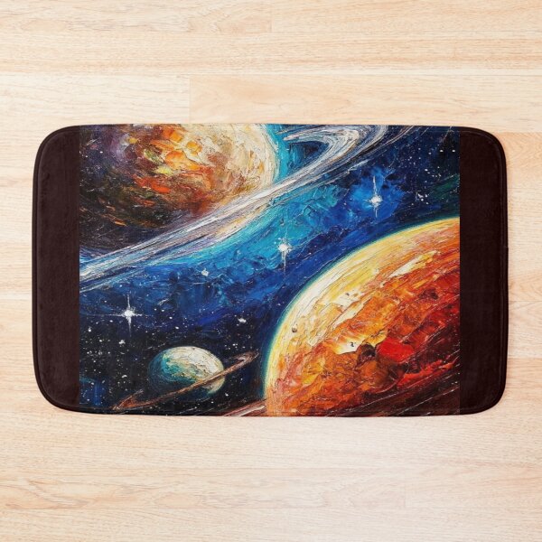 Item preview, Textured Galaxy Planets Painting Artwork  designed and sold by NivyasArtistry.