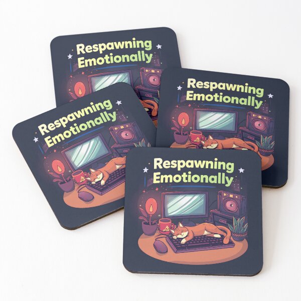 Item preview, Respawning Emotionally Cozy Gamer Cat Aesthetic designed and sold by karina360.