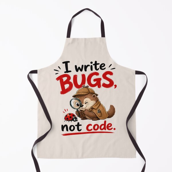 Item preview, I Write Bugs, Not Code – Cute Otter Programmer Design designed and sold by Itai Doshin.