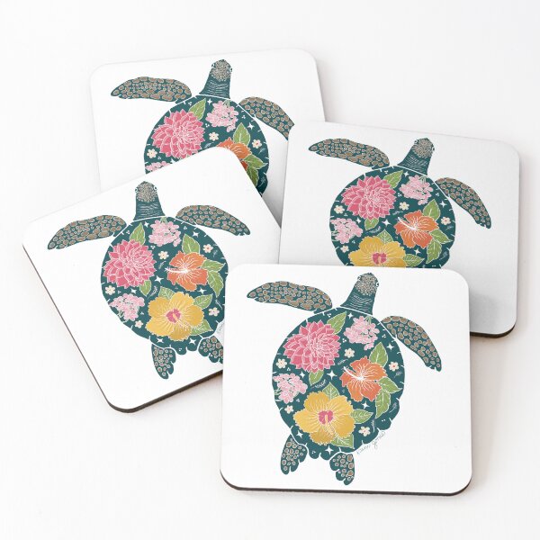 Item preview, Sea Turtle Floral Silhouette  designed and sold by Karine Jones.