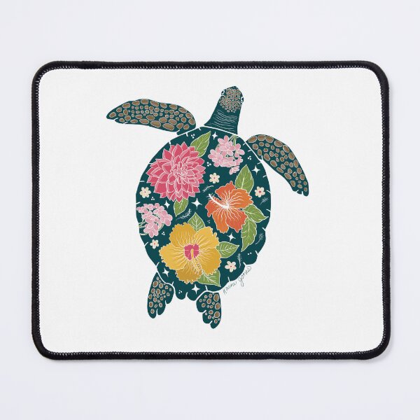 Item preview, Sea Turtle Floral Silhouette designed and sold by Karine Jones.