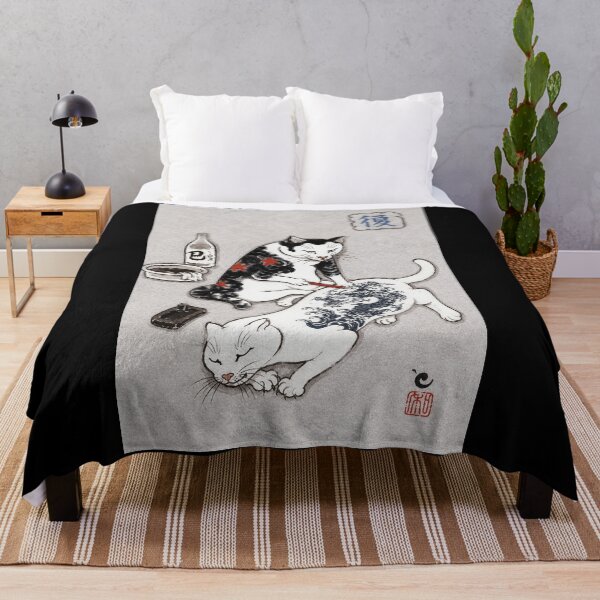Item preview, Japanese Tattoo Cats Vintage Ink Style Playful Ukiyo Inspired designed and sold by Modaozushi216.