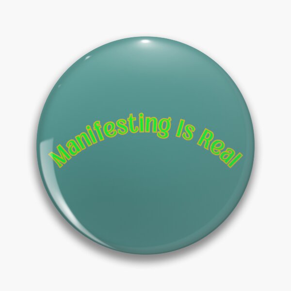 Item preview, Manifesting Is Real Green Text Stickers Prints Posters Wall Art Magnet Home Coffee Cup Decoration TShirt Stationary Notebook Magnet Hat Kitchen Work School Office Redbubble Shop designed and sold by Saritas Boutique Shop.