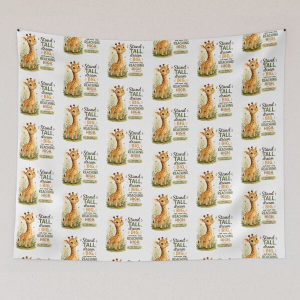 Item preview, Stand Tall Dream Big Giraffe Sticker designed and sold by Ishratparween11.