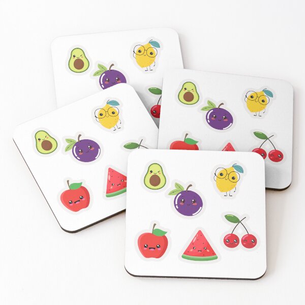 Item preview, CUTE HAPPY FRUIT FREINDS STICKER designed and sold by KAWAII STUDIO NB.