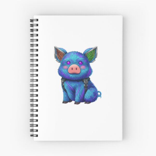 Item preview, Cyberpunk Blue Piglet designed and sold by TheDesingLab.