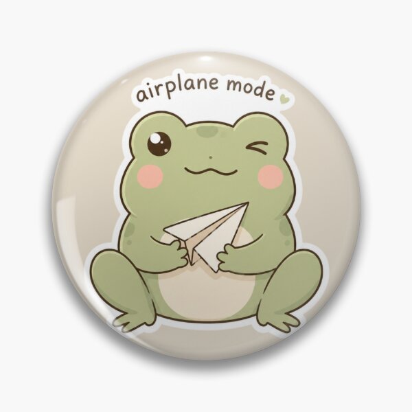 Item preview, Airplane Mode Cute Frog Sticker designed and sold by Digital_products_0111.