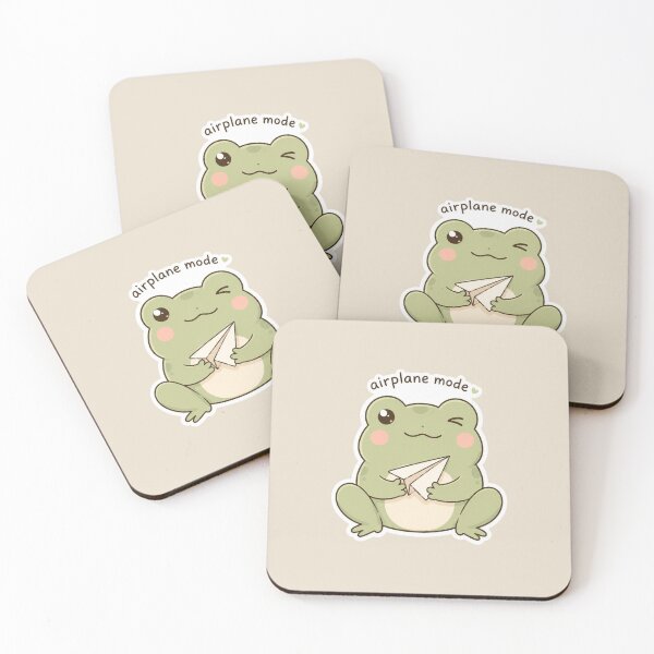 Item preview, Airplane Mode Cute Frog Sticker designed and sold by Digital_products_0111.