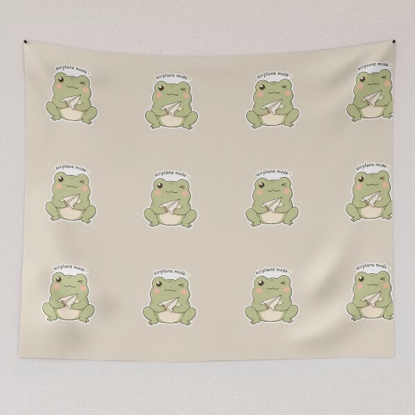 Item preview, Airplane Mode Cute Frog Sticker designed and sold by Digital_products_0111.