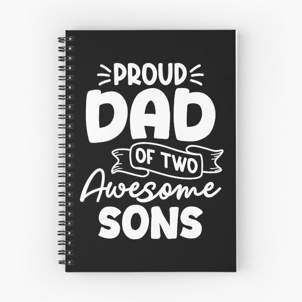 Item preview, Proud Dad Of Two Sons Funny Father Family Quote Retro Typography designed and sold by zamiokaline.