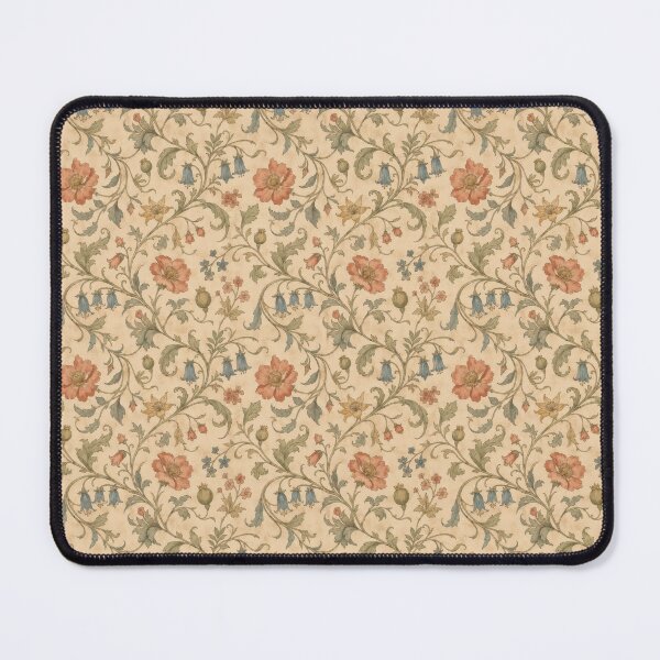 Item preview, Vintage Poppy and Bellflower Floral Pattern - Art Nouveau Botanical Design designed and sold by WabiSabiArts.