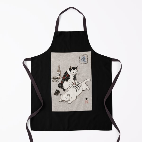 Item preview, Vintage Japanese Cat Massage Ukiyoe Style Funny Feline designed and sold by Modaozushi216.