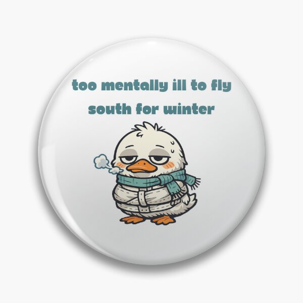 Item preview, Straight Jacket Duck - Too Mentally Ill to Fly South for the Winter designed and sold by oisinsbits.