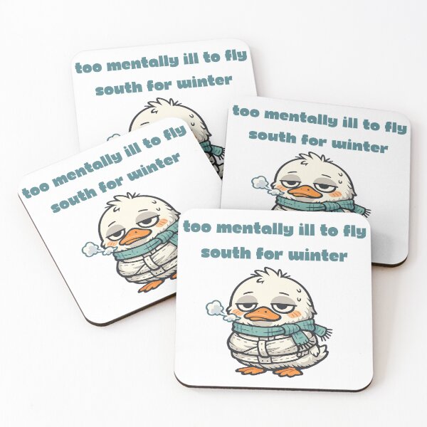 Item preview, Straight Jacket Duck - Too Mentally Ill to Fly South for the Winter designed and sold by oisinsbits.
