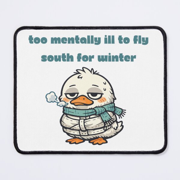 Item preview, Straight Jacket Duck - Too Mentally Ill to Fly South for the Winter designed and sold by oisinsbits.