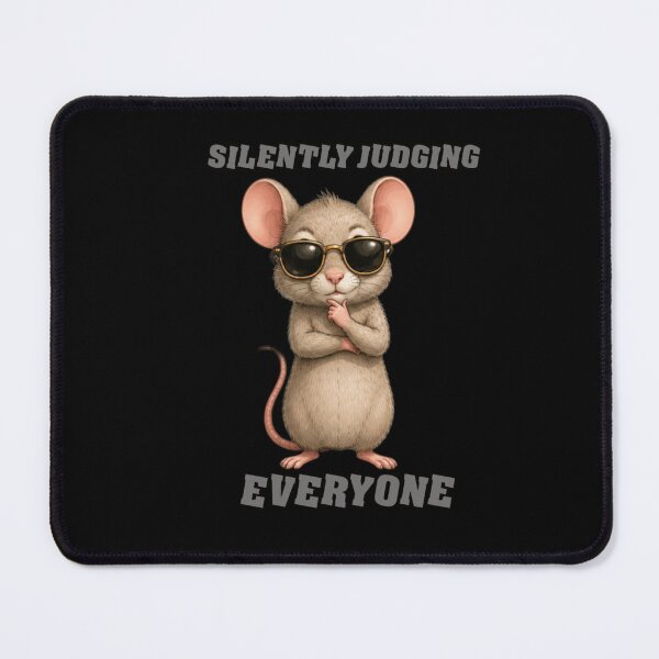 Item preview, Street Mouse Soft Chaos Collection - Overthinking Mouse Meme Cartoon – Silently Judging Everyone designed and sold by MiraLumeStudio.