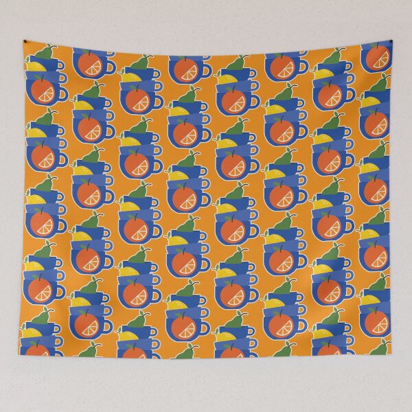 Item preview, Vintage Aesthetic Stacked Fruit Teacups Graphic designed and sold by AliAltinelArt.