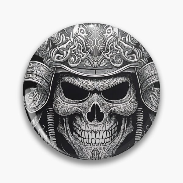 Item preview, Japanese Samurai Kabuto Skull Shogun Armor Engraving designed and sold by DarkOriginArts.