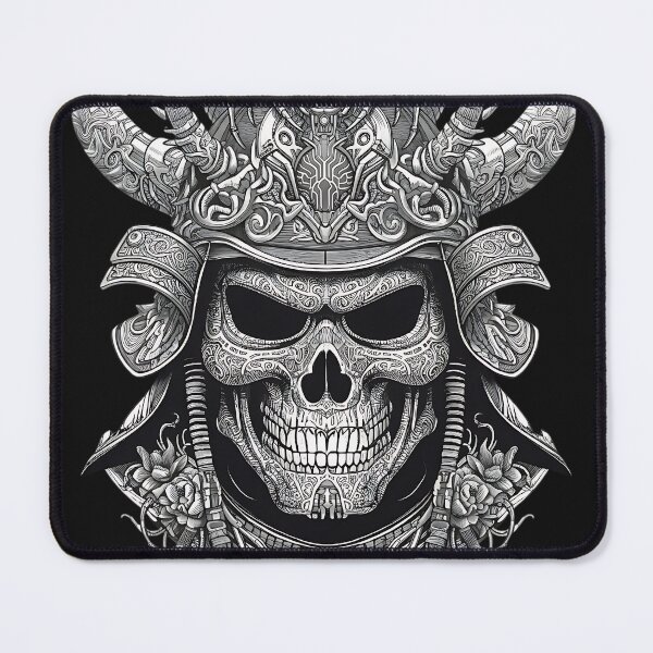 Item preview, Japanese Samurai Kabuto Skull Shogun Armor Engraving designed and sold by DarkOriginArts.