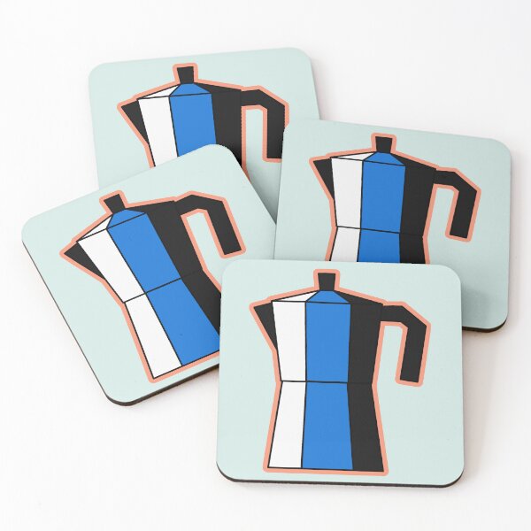 Item preview, Modern Moka Pot Illustration - Italian Coffee Art Sticker designed and sold by AliAltinelArt.