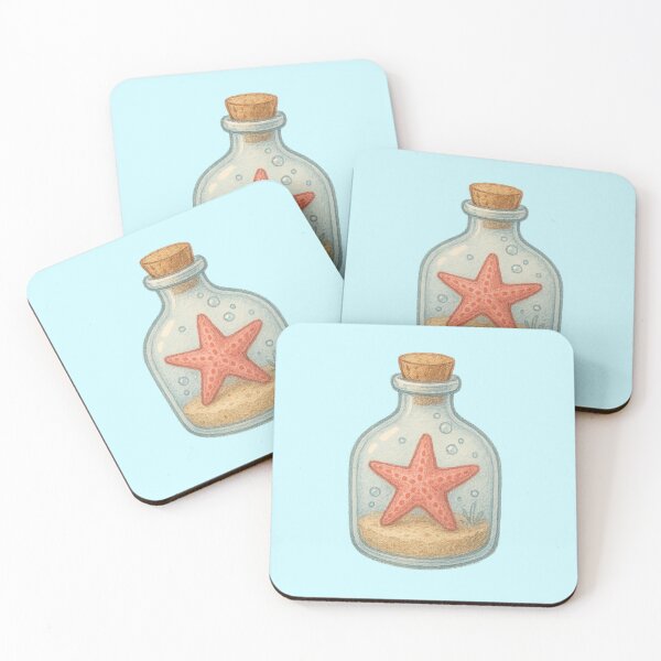 Item preview, Tiny Starfish in a Bottle designed and sold by MoonlitWhiskers.