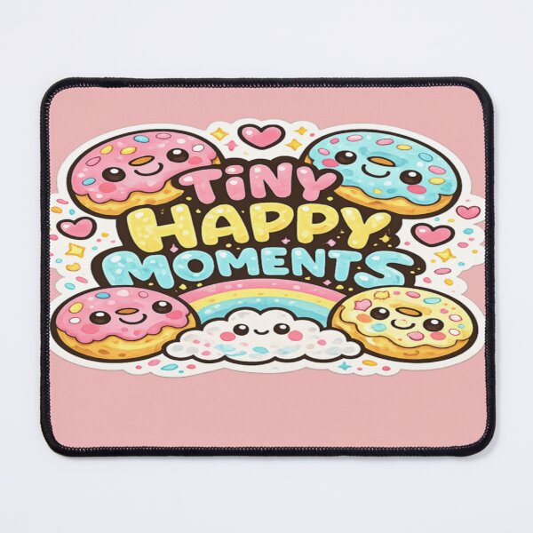 Item preview, Tiny Happy Moments Cute Happy Donuts Kawaii Pastel Food Art designed and sold by AONLINE .