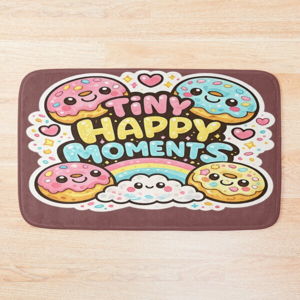 Item preview, Tiny Happy Moments Cute Happy Donuts Kawaii Pastel Food Art designed and sold by AONLINE  .