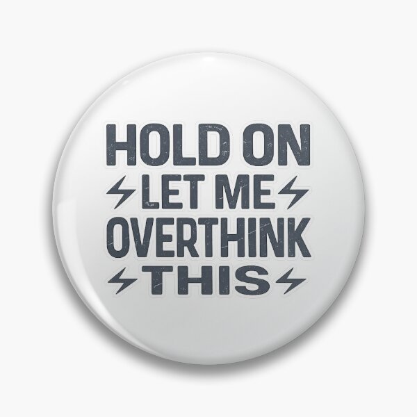 Item preview, Hold On Let Me Overthink This Funny Retro Typography Design designed and sold by AONLINE  .
