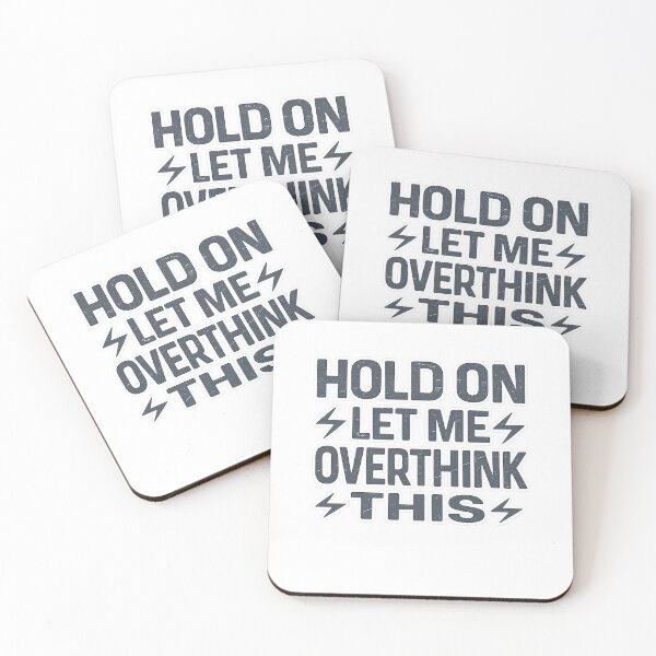 Item preview, Hold On Let Me Overthink This Funny Retro Typography Design designed and sold by AONLINE  .