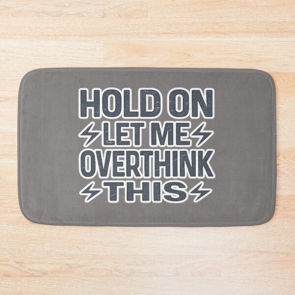 Item preview, Hold On Let Me Overthink This Funny Retro Typography Design designed and sold by AONLINE  .